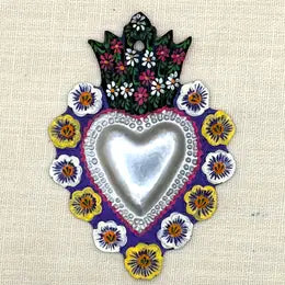 Hand Painted Heart Milagro MPMM