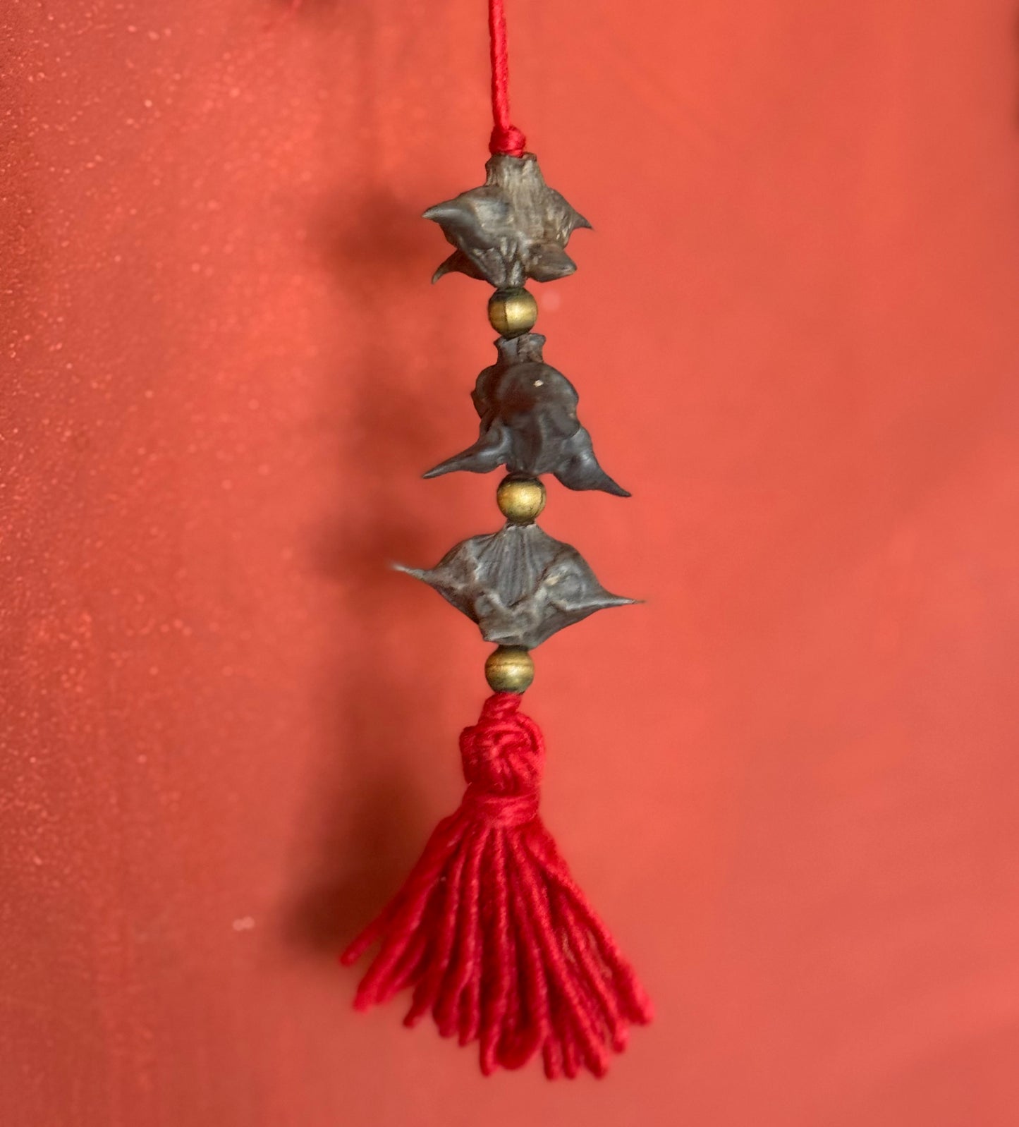 Bat Nut Protection Charm Red