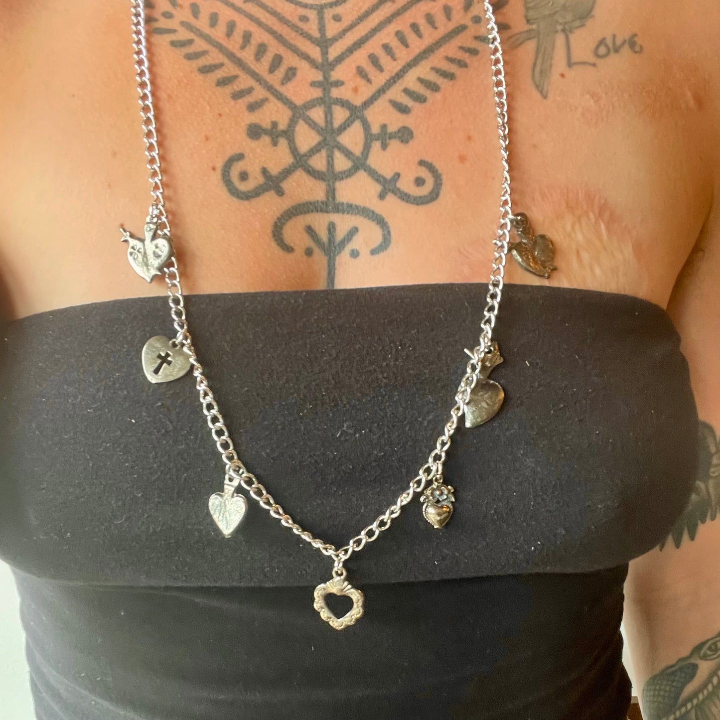 XL Seven Heart Milagros Necklace