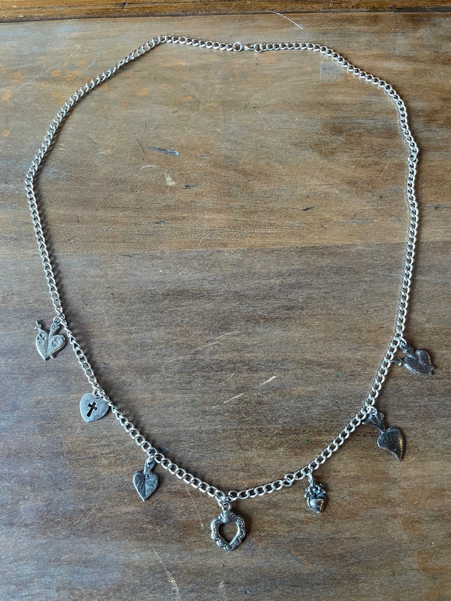 XL Seven Heart Milagros Necklace