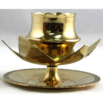 Brass Lotus Sun Pedestal