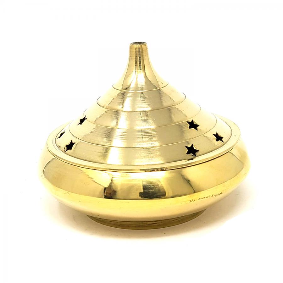 Brass Smudge Pot 4"D