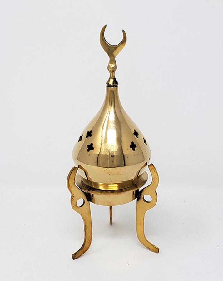 Brass Tripod Moon Incense Burner