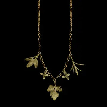 Petite Herb Charm Necklace 16" Chain