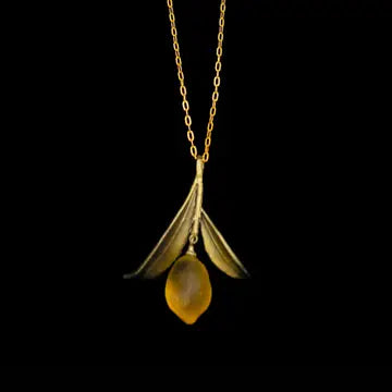 Lemon Drop Leaf Pendant 16"