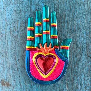 Hand Heart Tin Milagro OT516
