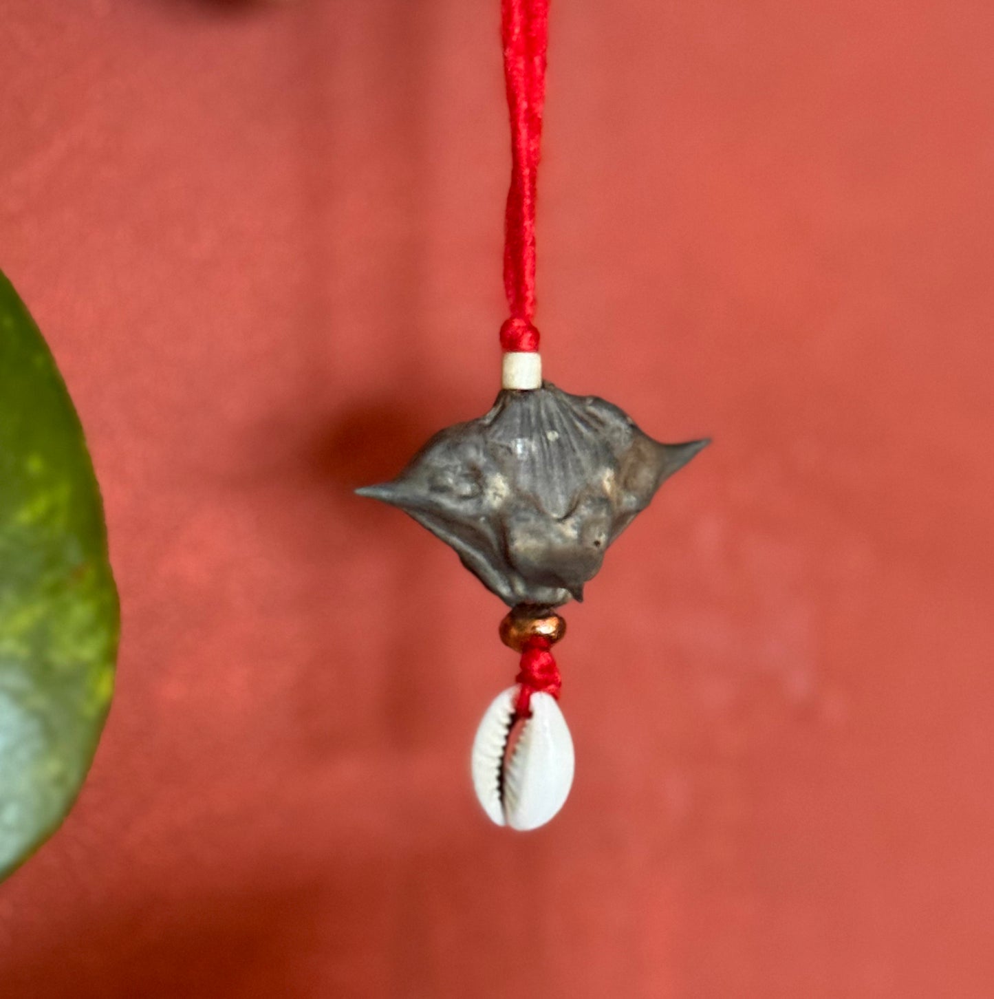 Bat Nut and Cowrie Protection Charm