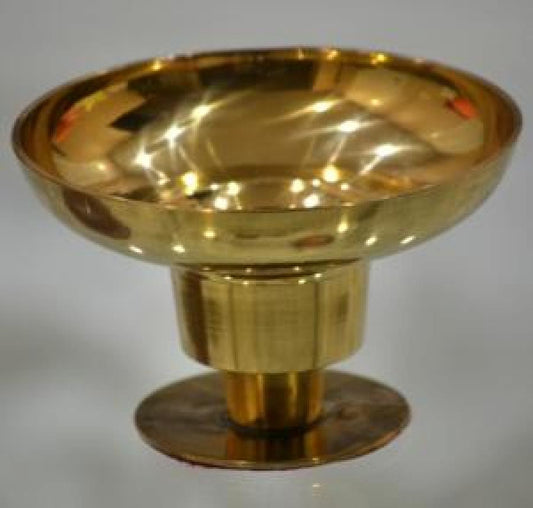 Brass Pillar Candle Concave