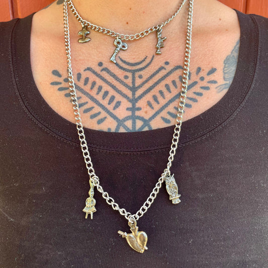 Mixed Milagros Stacked Necklace